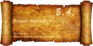 Bosch Adrián névjegykártya
