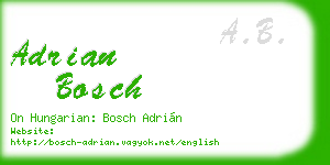 adrian bosch business card